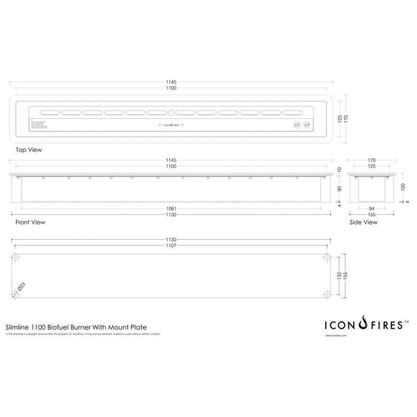 Icon Slimline 1100 -biopoltin - 6,25 l | 110 cm