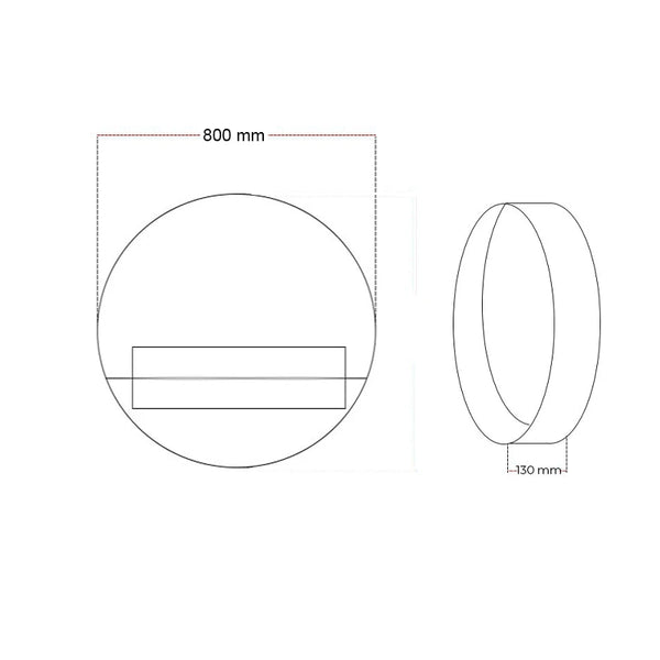 Delaware XL 80 cm - musta