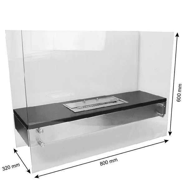 Freestanding Burner with Glass Plates