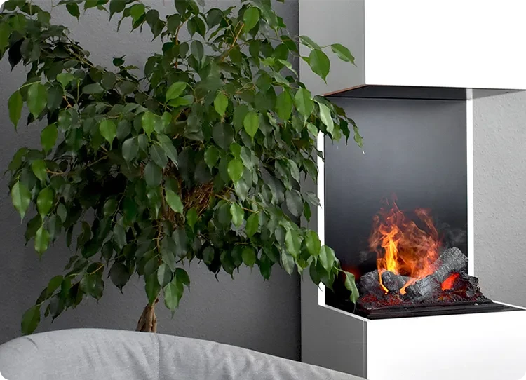 Glow Fire Beethoven White Opti-myst -takka