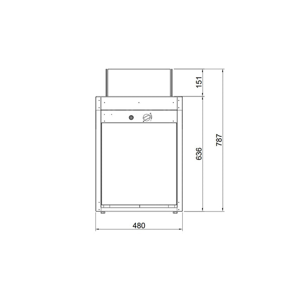 Square Table -kaasutakka ulkokäyttöön