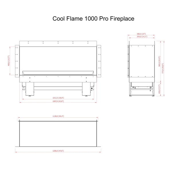 Cool Flame 1000 oikean kulman takka