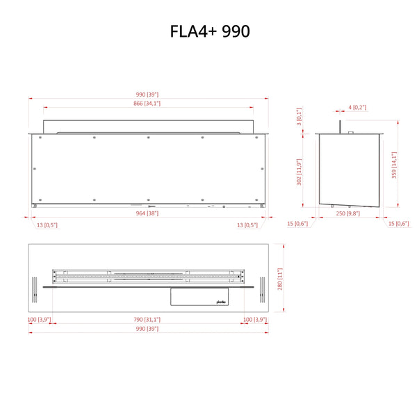 FLA4+ 990 - Automaattinen bioetanolipoltin