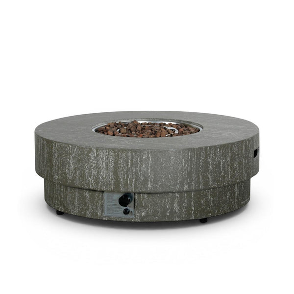 Estate Round 105 Dark Travertine – Pyöreä kaasukäyttöinen tulipöytä