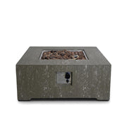 Estate Square 88 Dark Travertine – Neliönmuotoinen kaasukäyttöinen tulipöytä