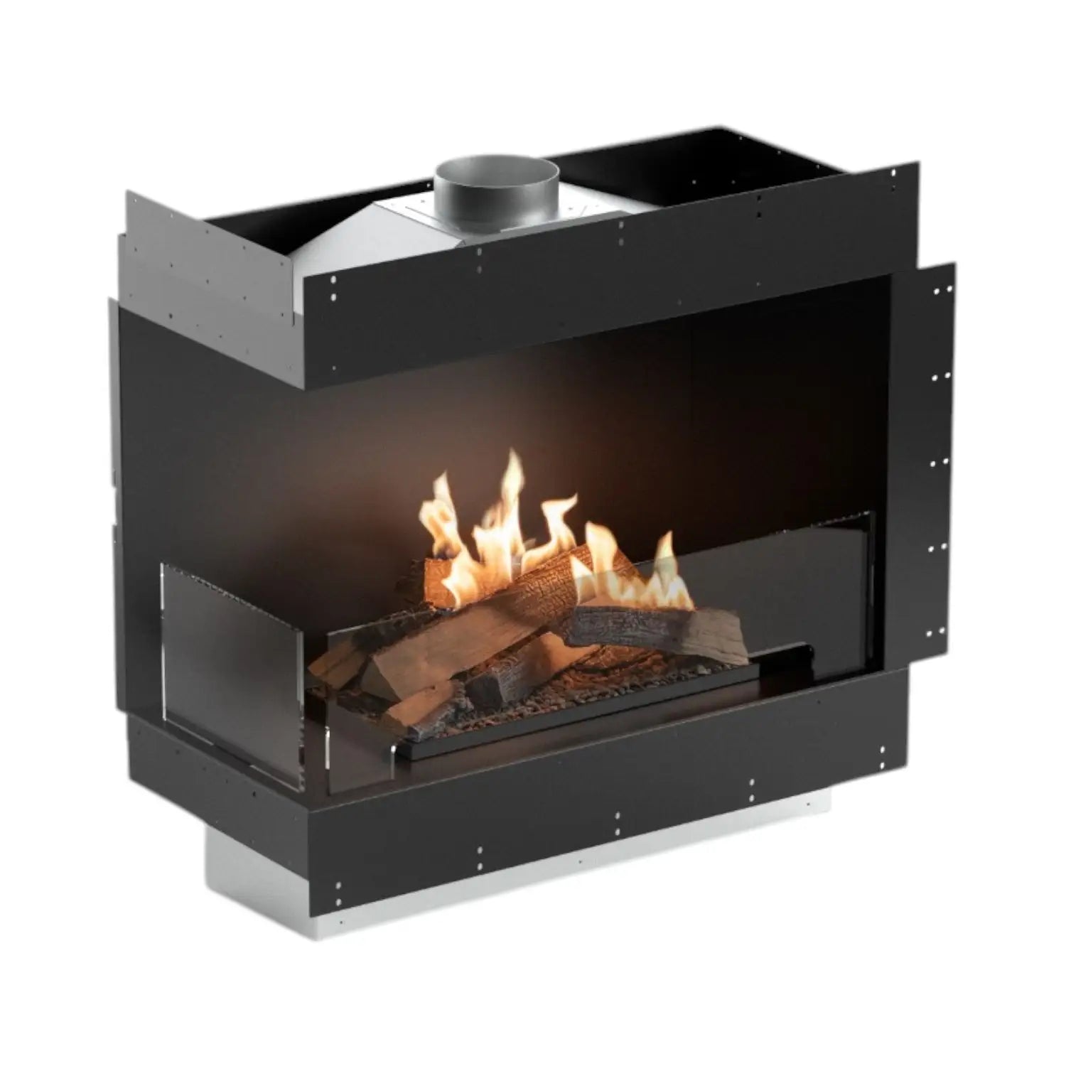 Flogs Box 800 Left Corner (Flue Connection) - Bioethanol Fireplace