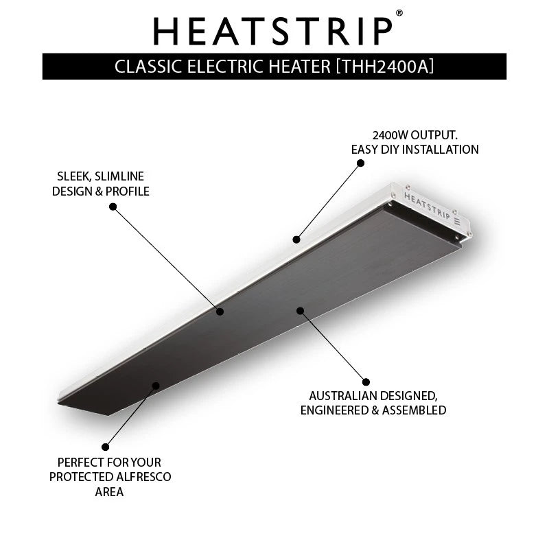 Heatstrip Design 2400 watt -ulkolämmitin
