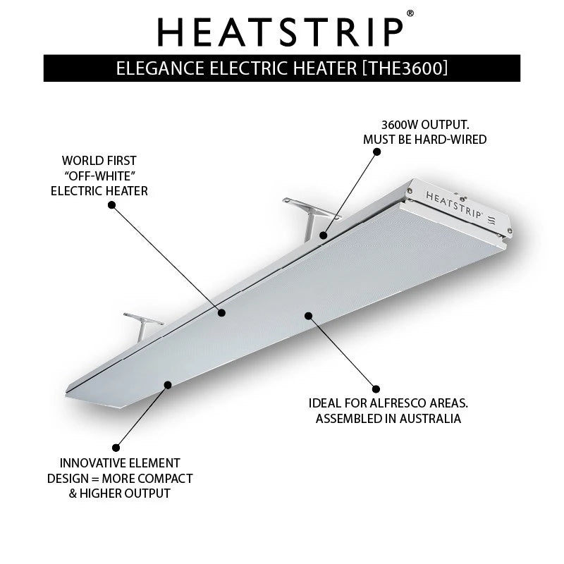 Heatstrip Elegance 3600 watt -ulkolämmitin