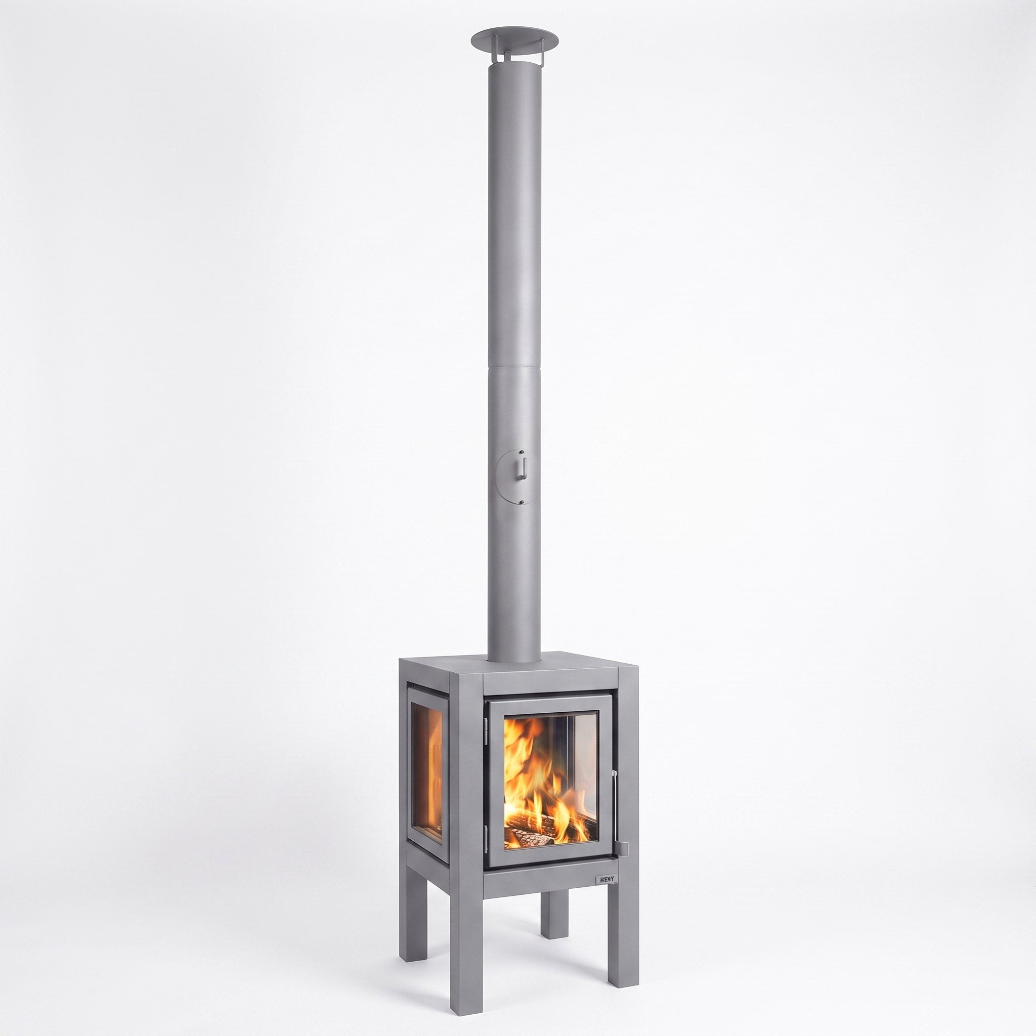 Quaruba XL Outdoor Fireplace - Matte Steel