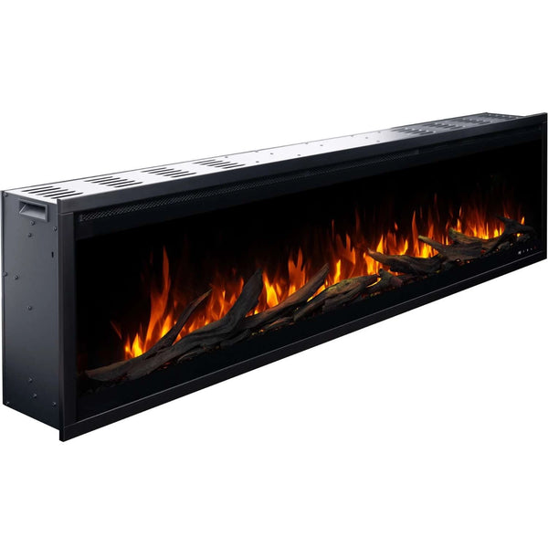 Royal 3D Wall-Mounted Electric Fireplace - Black - 180 cm