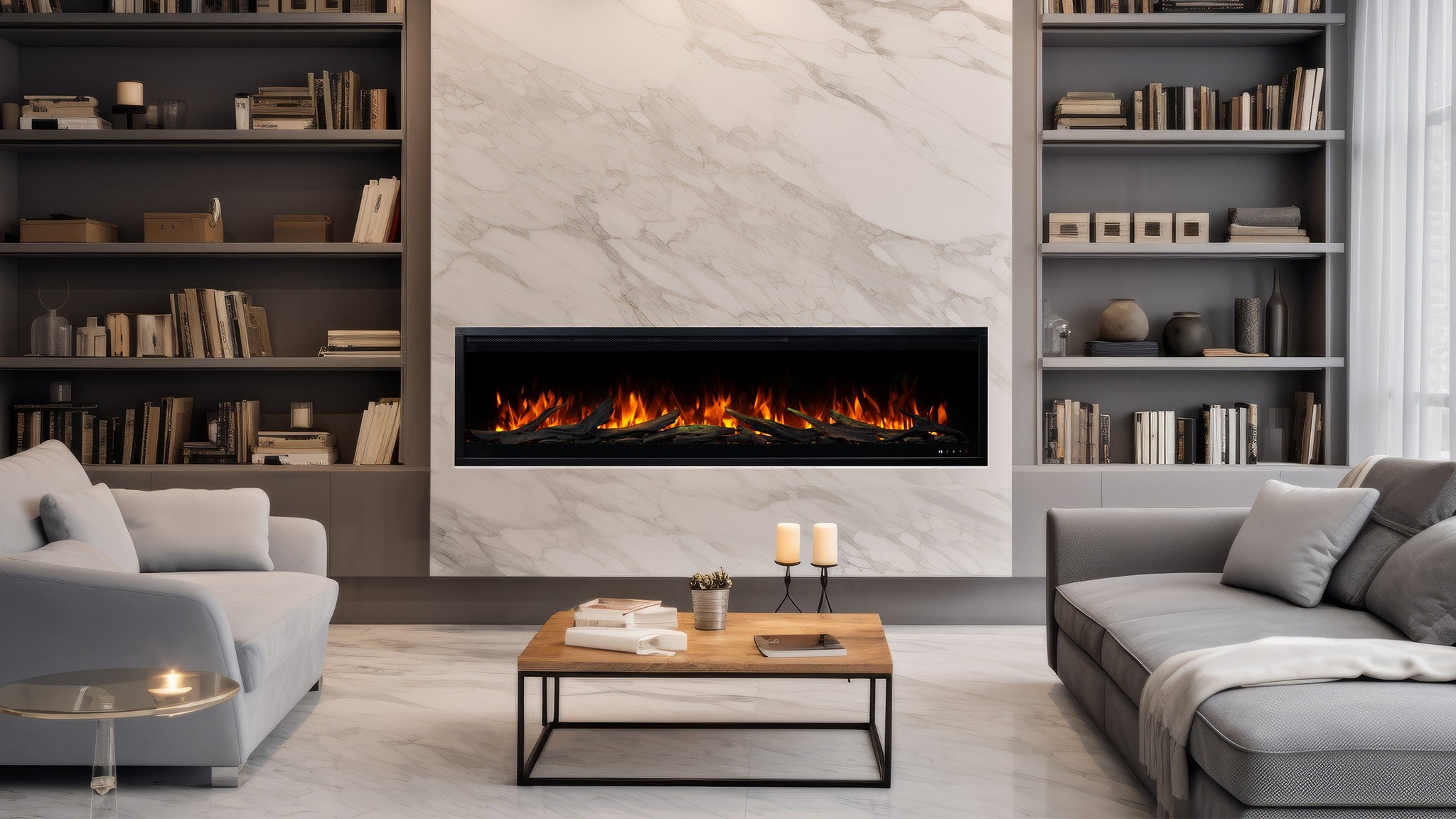 Royal 3D - 100 cm Built-in electric fireplace
