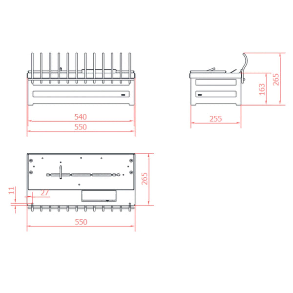 Basket Fire Logs Biotakkainsertti 1,8L - 55 cm