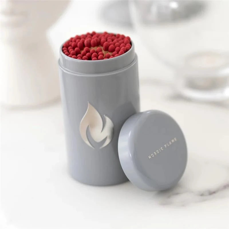 Design-tulitikkuastia – harmaa