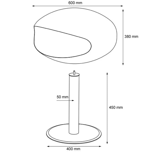 Cocoon Pedestal mustalla jalalla - musta