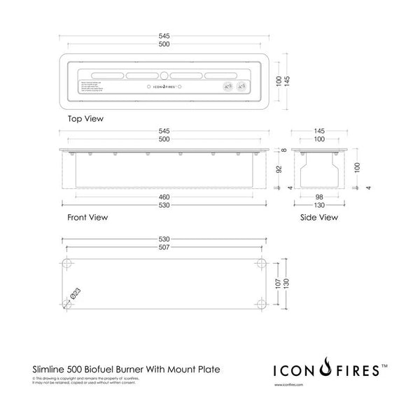 Icon Slimline 500 -biopoltin - 2,75 l | 50 cm