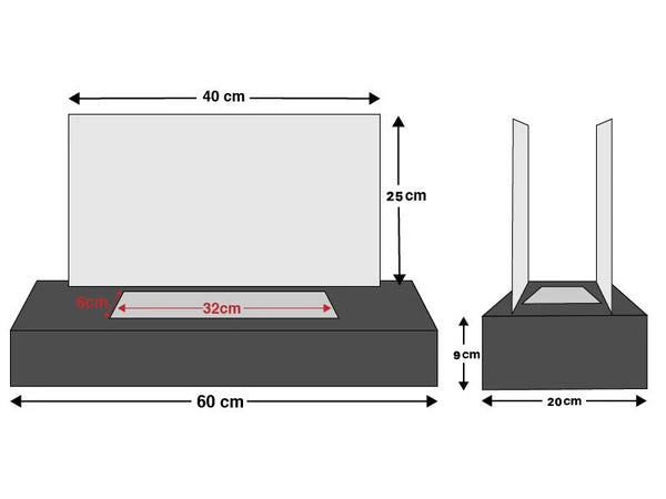 Oklahoma -  Steel and Black Freestanding Bio Fireplace