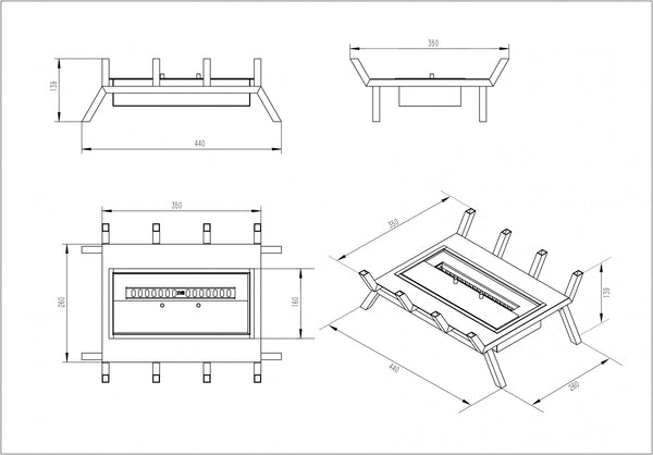 Grate M - 40 cm vapaasti seisova lisäosa