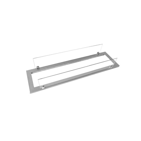 Teräksinen kehys lasilla 60 cm Superior polttimolle