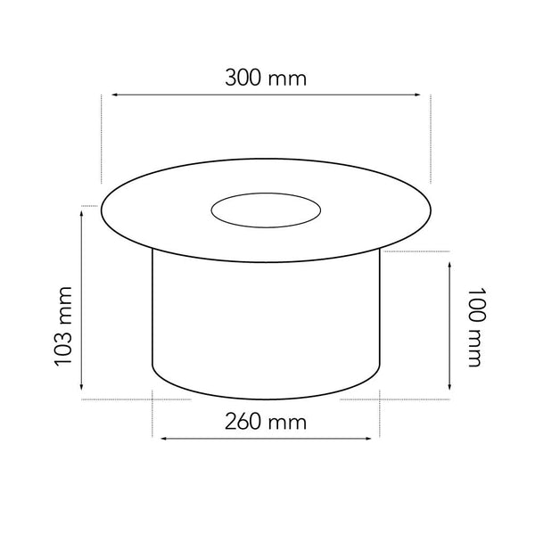 Pyöreä 5 litran bioetanolipoltin - Ø: 26 cm