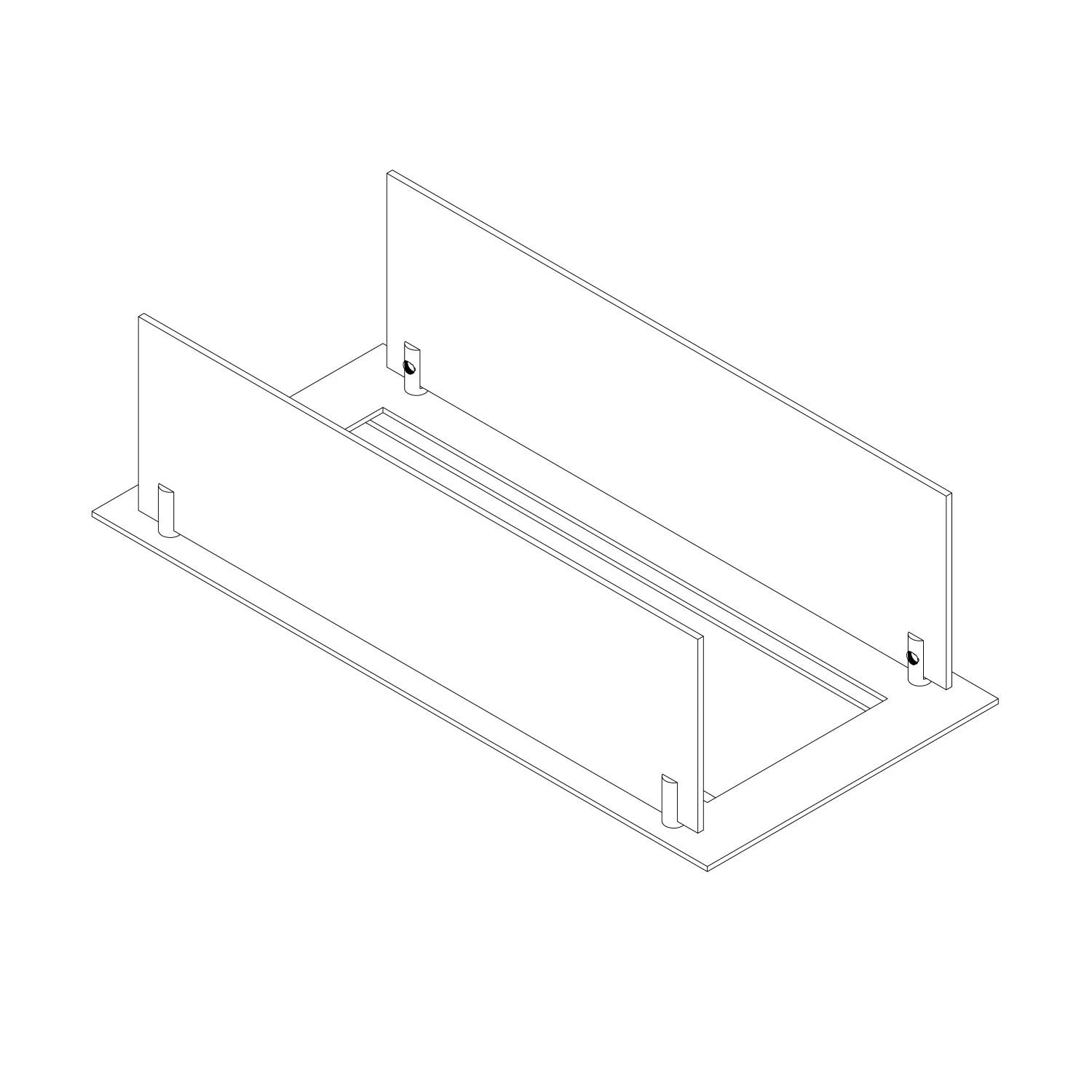 Sisäänrakennettu profiili - 45 cm