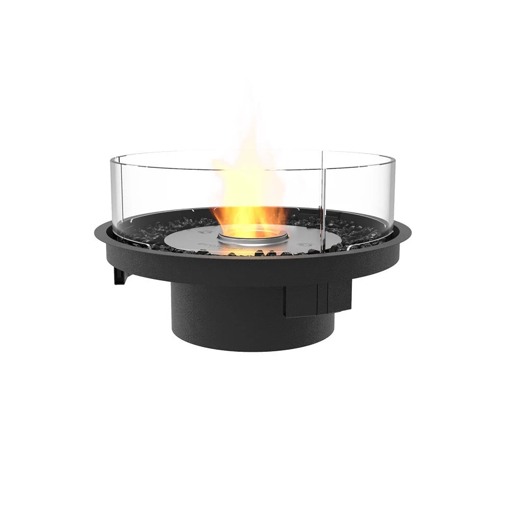 Round 20 bioethanol built-in kit, small circular fireplace insert