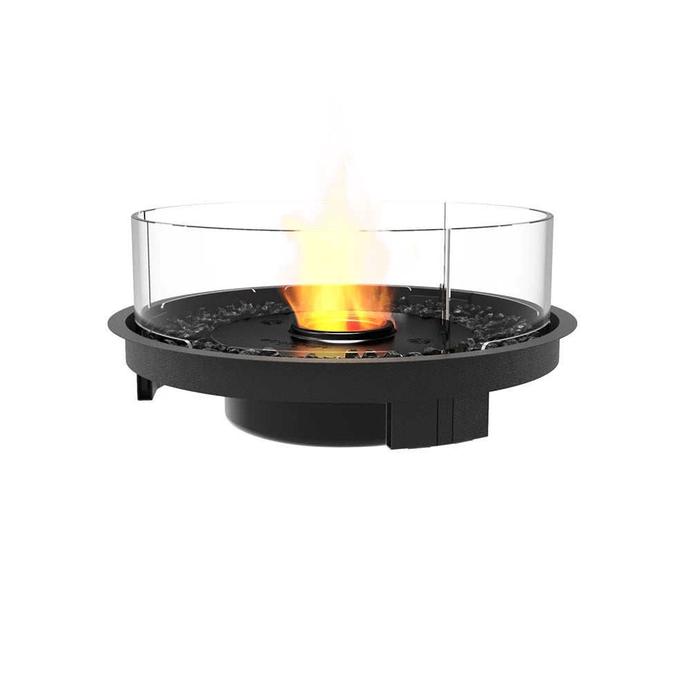 Round 20 bioethanol built-in kit, small circular fireplace insert