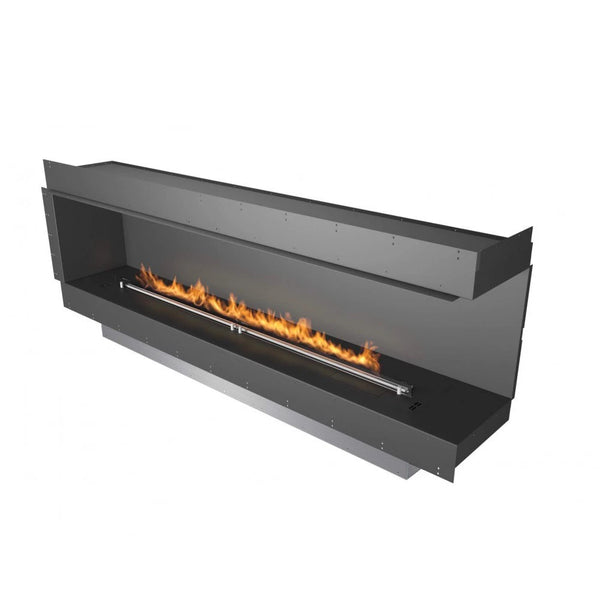 Right facing Corner fireplace by Planika