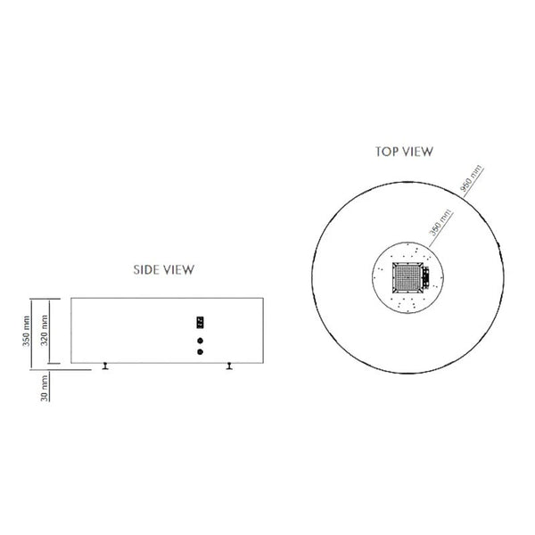 Galio Fire Pit Corten automaattinen kaasutakka