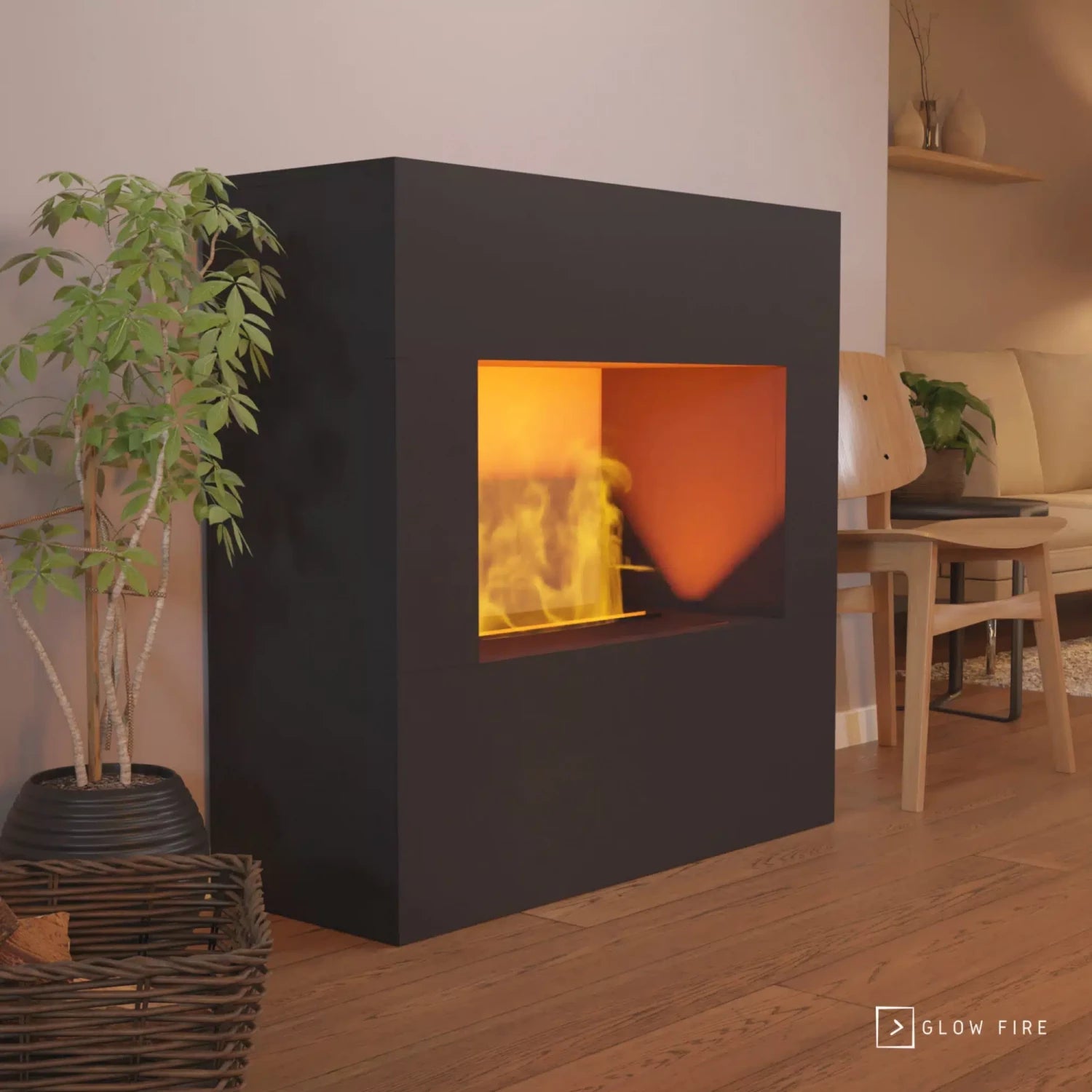 Goethe musta OMC 600 | Vapaasti seisova vesihöyrytakka