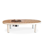 Riviera 140 beige – Soikea kaasutakkapöytä