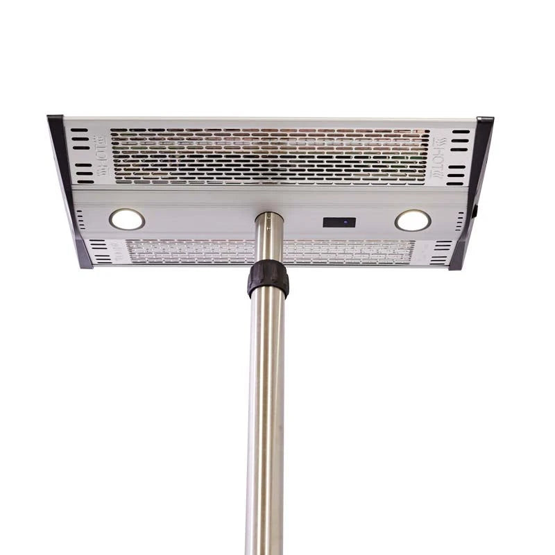 Lattiamallinen terassilämmitin - 1000/2000 W, GT, hopea