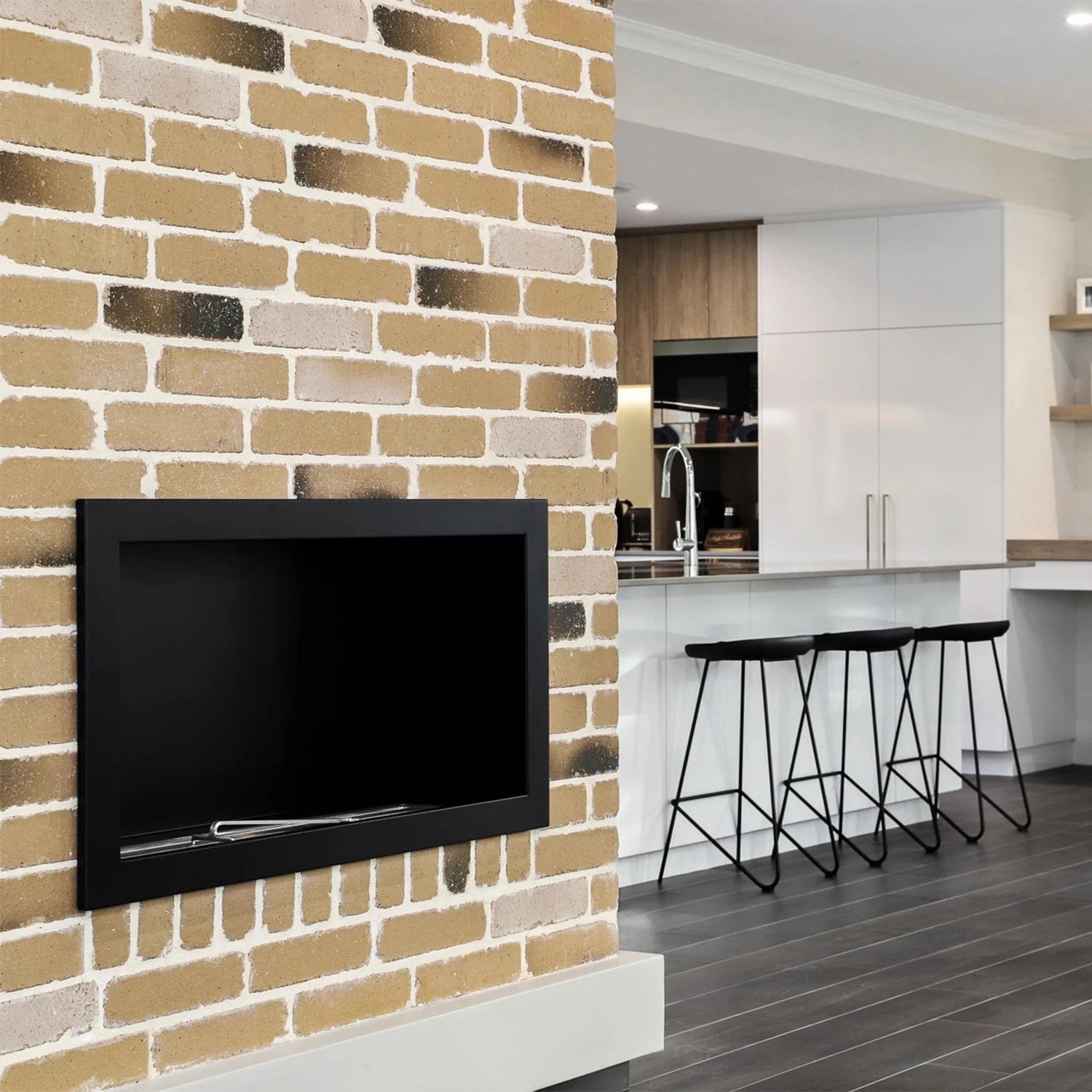 Icon Fires Slimline Firebox SFB1350 - musta