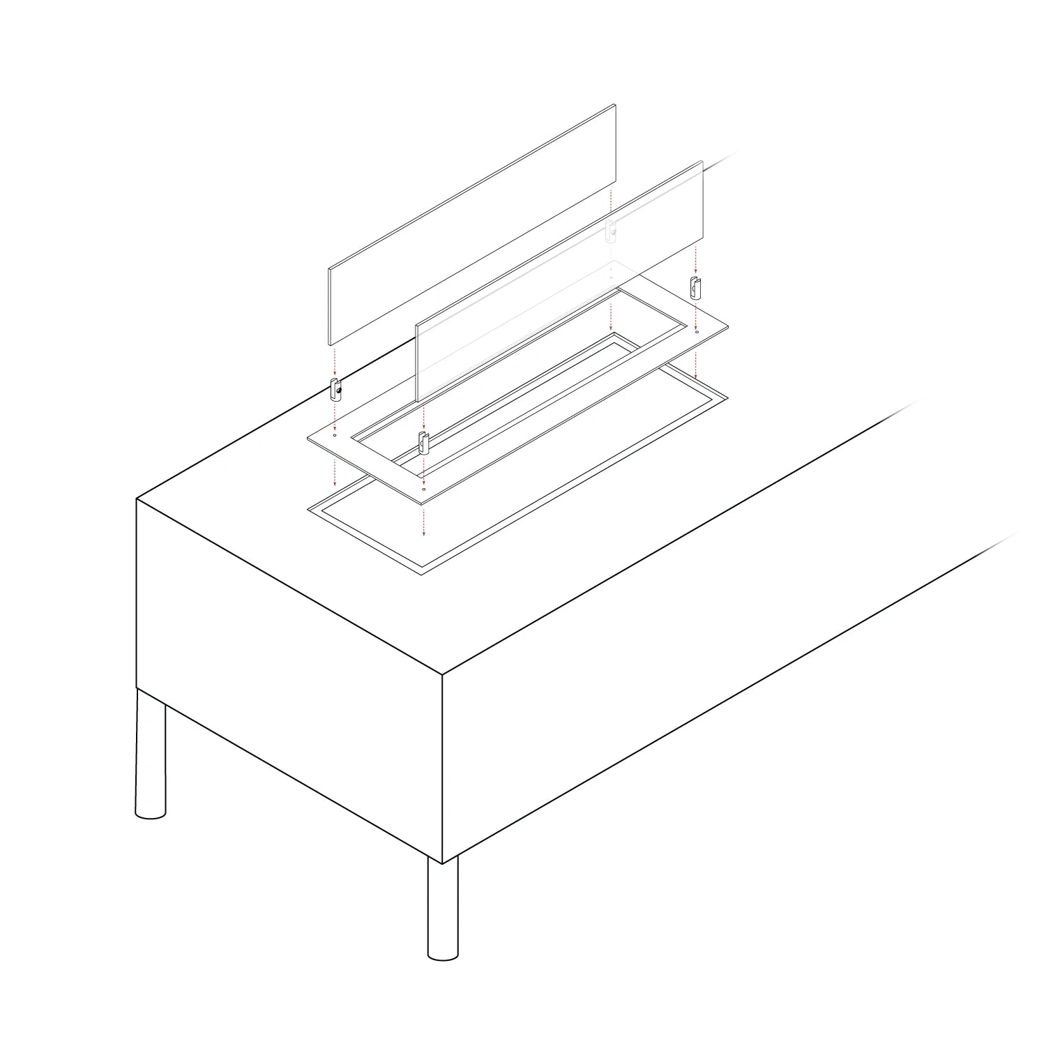 Sisäänrakennettava profiili 60 cm