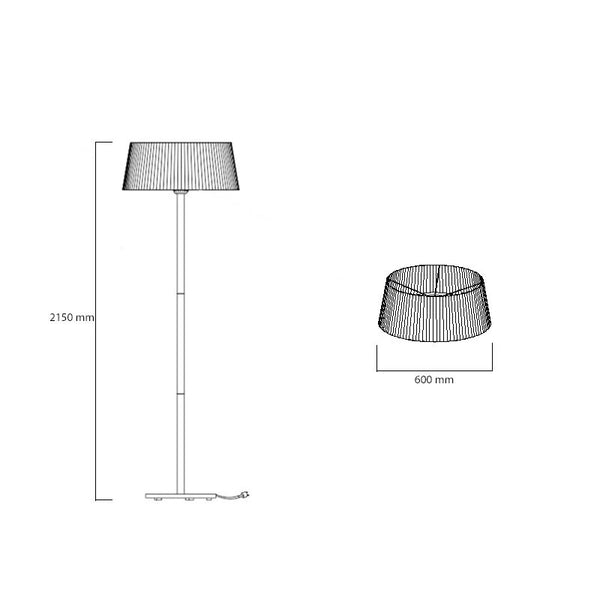 Tyylikäs seisova terassilämmitin - 900/1200/2100 W, HA, Ø60 cm, musta