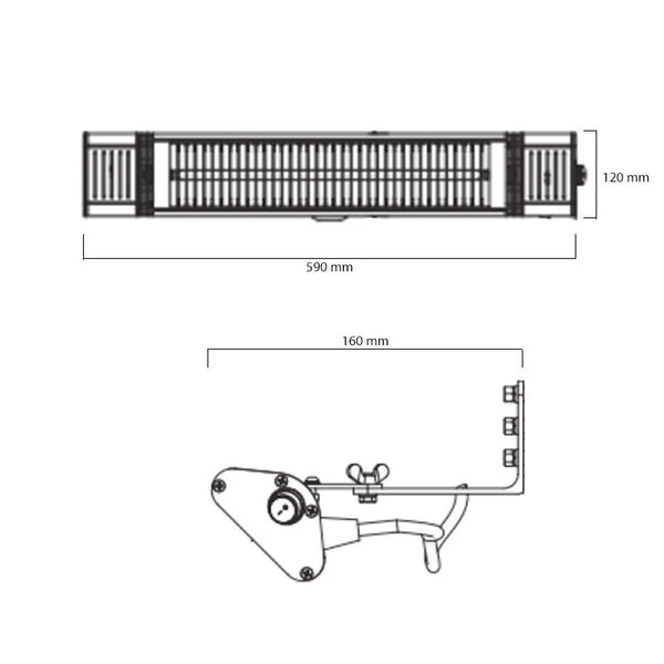 Terrassilämmitin HEAT1 ECO Plus-line 2000W
