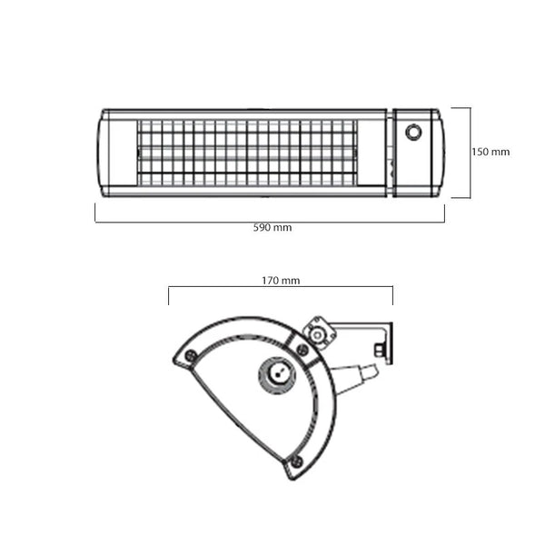 HEAT1 ECO High-line 1500W, musta