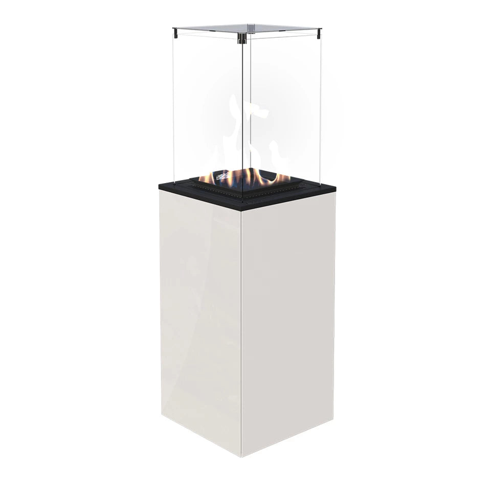 Valkoinen Deluxe Patio manuaalinen ulkokaasutakka