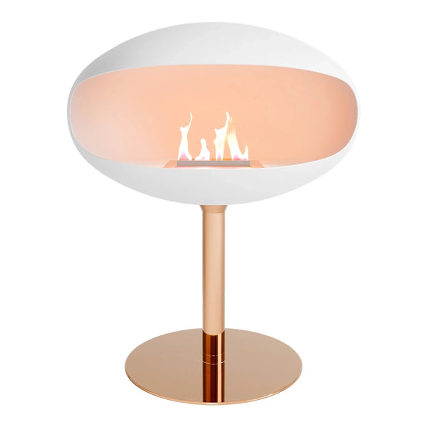 Pedestal valkoinen + kuparijalka