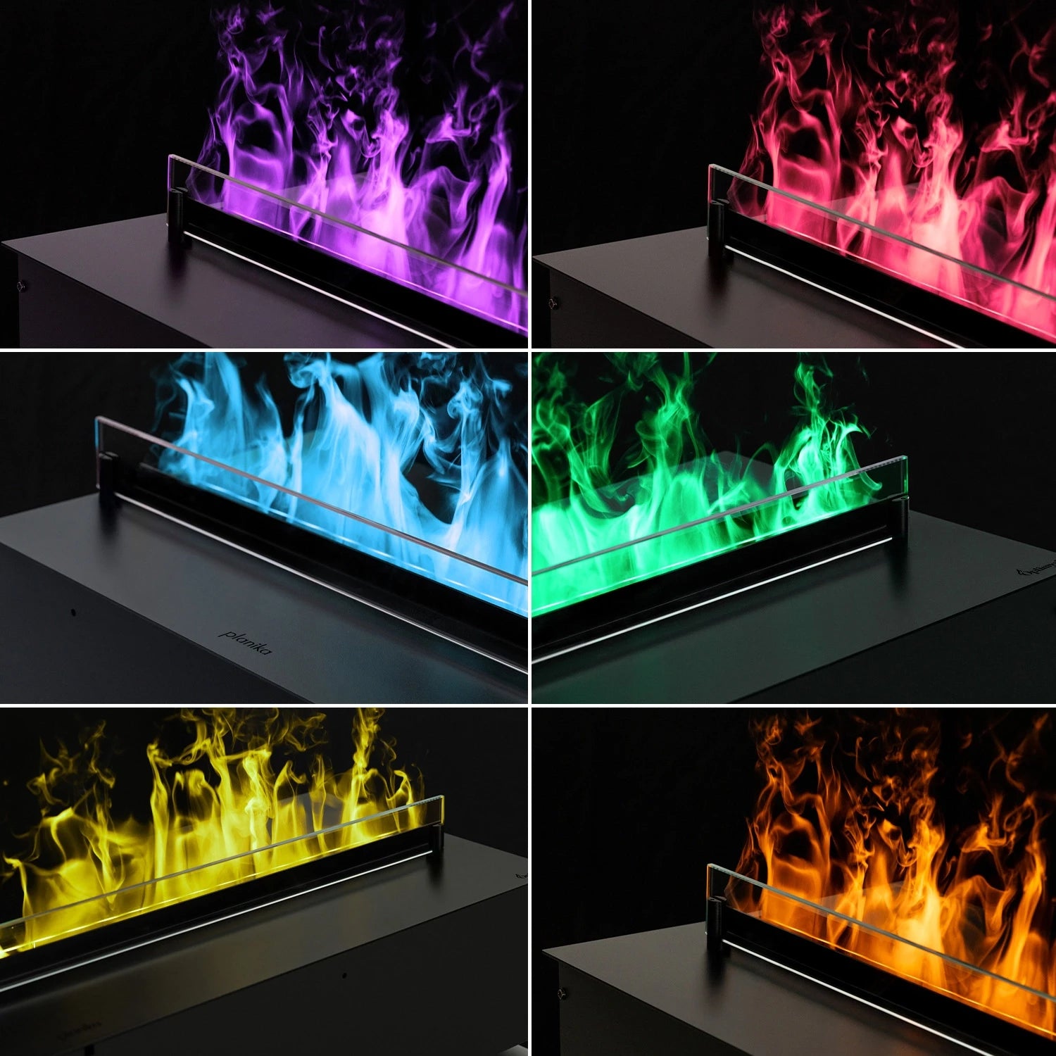 Planika Fires Cool Flame 1000 Left Corner Fire