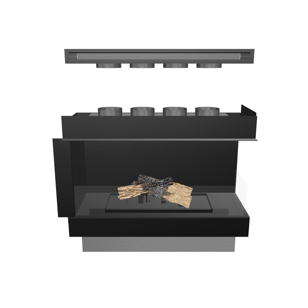 Flogs Box 1000 Oikea Kulma (Huoneeseen Tuuletus) - Bioetanolitakka