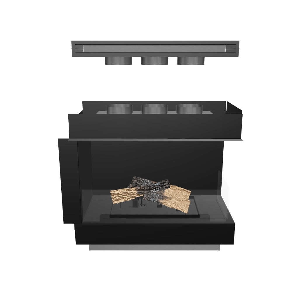 Flogs Box 800 Oikea Kulma (Huoneeseen Tuuletus) - Bioetanolitakka