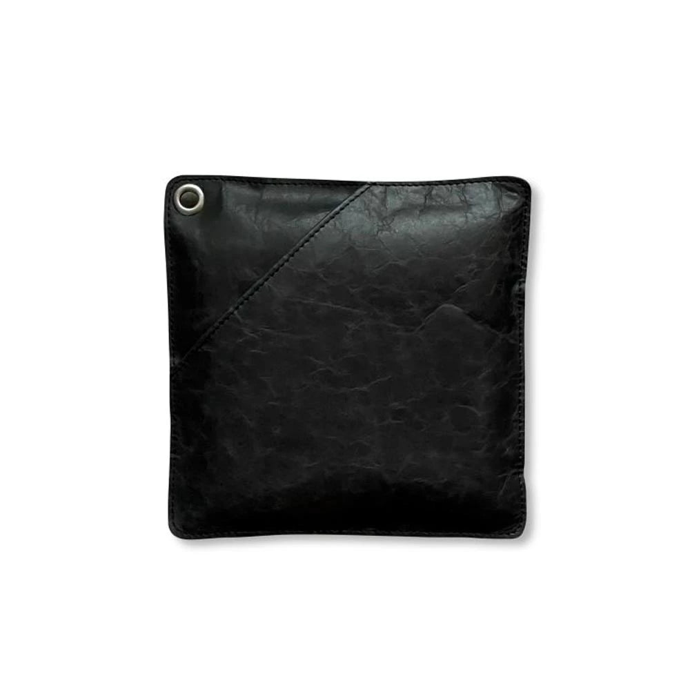 Pot holder in black leather - 1 pc.