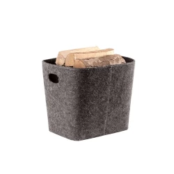 Firewood basket in felt