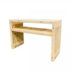 Rustic Wooden Grill Table - 137 cm with top plate