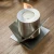 Kivo Table Fireplace - Brushed Steel