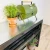 Black wooden grill table - 137 cm