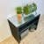 Black wooden grill table - 137 cm