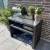 Black wooden grill table - 137 cm