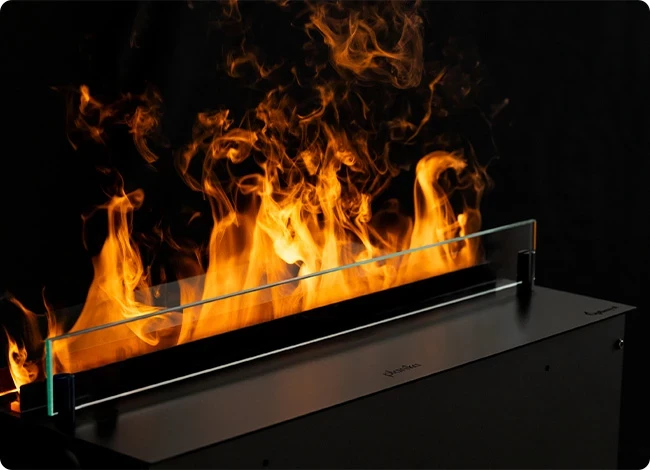 Opti-myst water vapour fireplace flames